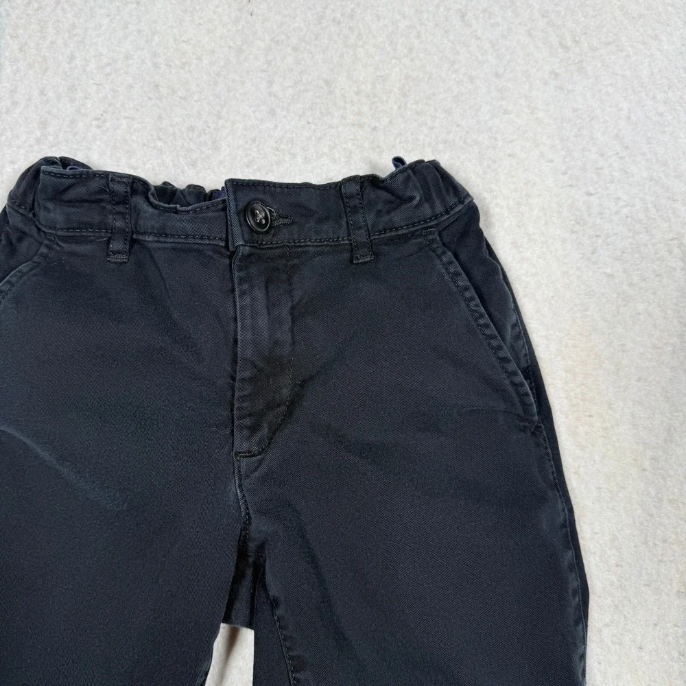 The Childrens Place Boys Navy Blue Chino Pants Size 8 Elastic Waist Trousers